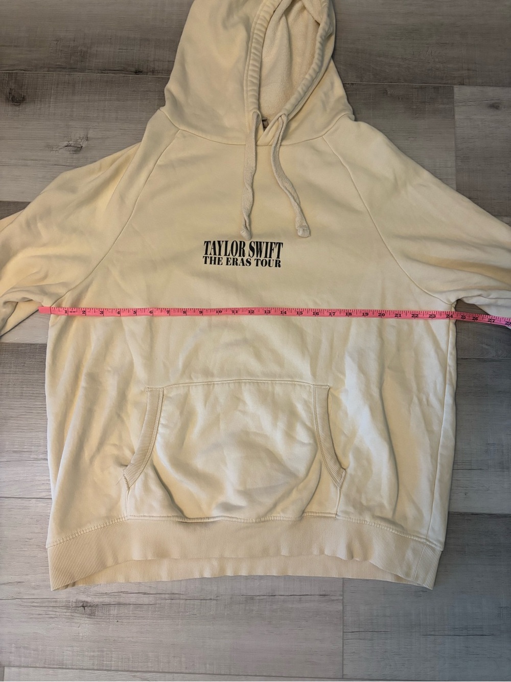 Taylor Swift The Eras Tour Beige Fleece Lined Hoodie Pullover XL - Picture 5 of 6
